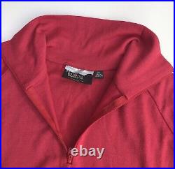 Rivendell Bicycle Wooly Warm 100% Wool 1/4 Zip Pullover Red Cycling Jersey 2XL