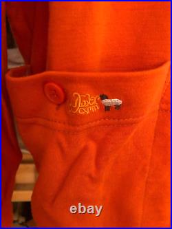 Rivendell Wooly Warm Cycling Jersey Merino Wool Orange Long Sleeve NICE