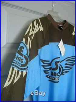 SE Racing BMX Long Sleeve Factory Squad Jersey Repop Blue and Brown Large