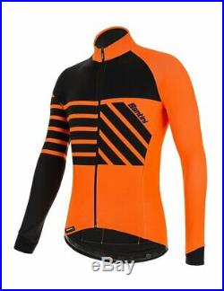 Santini Svolta Long Sleeve Thermal Cycling Jersey in Orange 2019/20