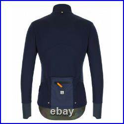 Santini Vega Xtreme Windproof Mens Cycling Jacket Size S in Navy Blue