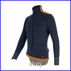 Santini Vega Xtreme Windproof Mens Cycling Jacket Size S in Navy Blue