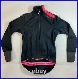 Santini Vega Xtreme Womens Windproof Cycling Jacket-Black/Pink-Size XS in Black