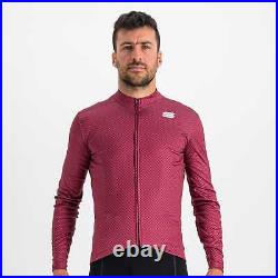 Sportful Checkmate Long Sleeve Thermal Jersey M Prune/Red Rumba/Pompelmo
