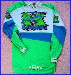 Super Vintage RARE Answer Racing Kawasaki Collab Dirt-biking Jersey Men's L