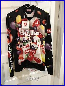 Supreme Castelli Skittles Cycling Jersey Full Zip Mens Large Brand New