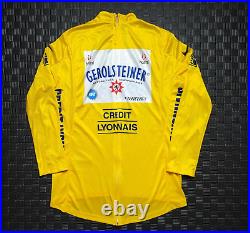 TOUR DE FRANCE 2004 Gerolsteiner Yellow Shirt Podium Jersey Cycling Race Issue L