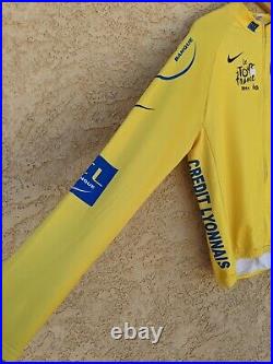 Tour De France 2011 Banque Yellow Jersey Long Sleeve RARE Made in Italy Size XXL