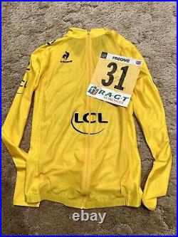 Tour De France 2015 Froome Yellow Podium Jersey With Bib Number/dossard