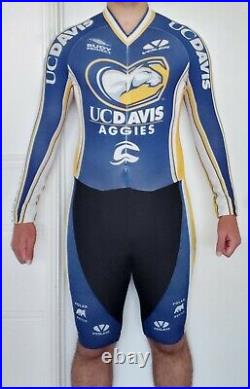 UC Davis cycling spandex Unisuit Full Body Paint skinsuit speedsuit M Large l/s
