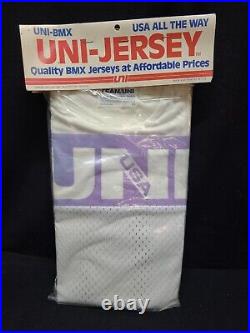 UNI BMX jersey rare Vintage 80's old school race freestyle xs lavender USA