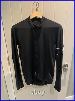 Used Black Rapha Pro Team Cycling Long Sleeve Jersey Thermal Large Aero