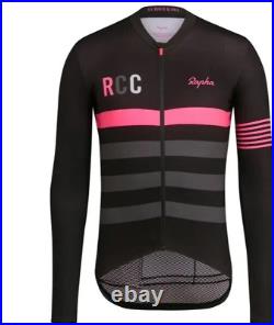 Used Black Rapha Pro Team Rcc Midweight Long Sleeve Cycling Jersey Medium 19