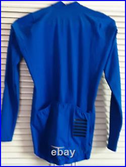 Used Blue Rapha Cycling Aero II Jersey Long Sleeve Pro Team Midweight Small