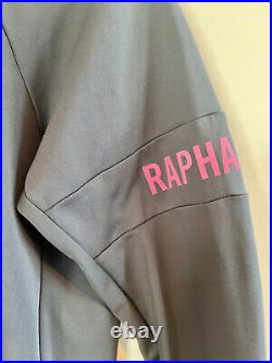 Used Carbon Gray Rapha Pro Team Cycling Long Sleeve Training Jersey Large 19.5