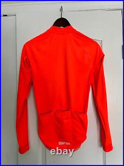 Used Coral Rapha Pro Team Cycling Long Sleeve Jersey Thermal Small Aero Perfect