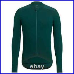 Used Dark Green Rapha Cycling Aero Jersey Long Sleeve Pro Team Midweight Large