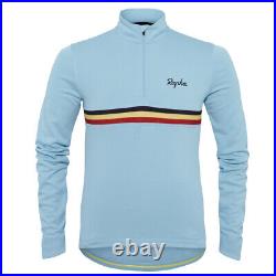 Used Light Blue Belgian Rapha Classic Long Sleeve Country Cycling Jersey Medium
