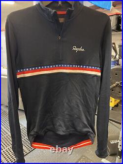 Used Navy Blue Rapha Classic Long Sleeve Country Cycling Jersey Medium