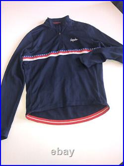 Used Navy Blue Rapha Classic Long Sleeve Country Cycling Jersey XL