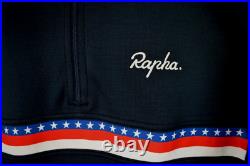 Used Navy Blue Rapha Classic Long Sleeve USA Country Cycling Jersey Large 40