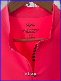 Used Pink Rapha Pro Team Long Sleeve Midweight Cycling Jersey Large