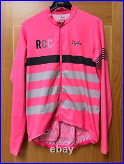 Used Pink Rapha Pro Team Rcc Midweight Long Sleeve Cycling Jersey XL 21