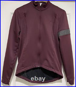 Used Rapha Burgundy Classic Winter Long Sleeve Cycling Jersey Jacket 2xl Merino