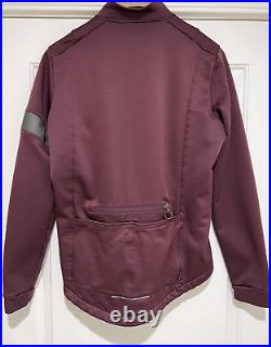 Used Rapha Burgundy Classic Winter Long Sleeve Cycling Jersey Jacket 2xl Merino