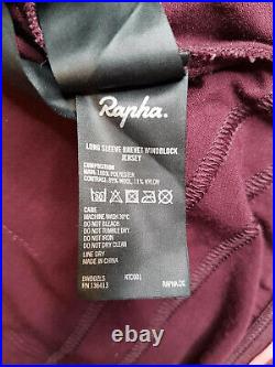 Used Red Long Sleeve Cycling Jersey Hi Viz Rapha Brevet Windblock Extra Large XL