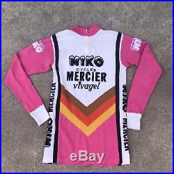 VTG Original Miko Mercier Cycles Wool Jersey Long Sleeve Italy Rare 1970s Racing