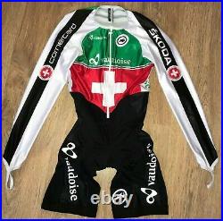 Vaudoise Switzerland womens Assos long sleeve skinsuit cycling jersey size S