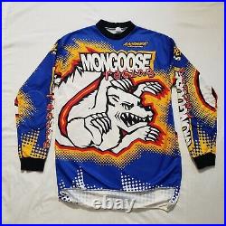 Vintage 1990's Answer Racing Mongoose Bmx Jersey Medium Blue HTF