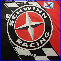 Vintage 1990's M&M Sports Schwinn Racing BMX Jersey Large Black Red HTF