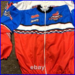 Vintage BMX Jacket XL ABA 1998 CHAMPION Jersey All Over Print Motocross Lot of 7