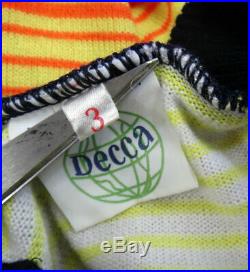 Vintage DECCA 1970s sweater bicycle jersey triangle black cycling long sleeve