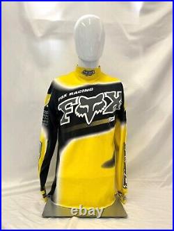 Vintage Fox Racing NOS 1997 FX Long Sleeve Turtle Neck Motocross Black&Yellow S