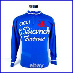Vintage Gigli G. Bianchi Firenze Wool Cycling Jersey Size 11 Long Sleeve ITALY