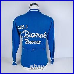 Vintage Gigli G. Bianchi Firenze Wool Cycling Jersey Size 11 Long Sleeve ITALY