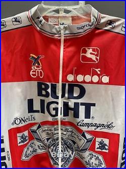 Vintage Giordana Bud Light Eddy Merckx Diadora Cycling Wind Jacket XL (36)