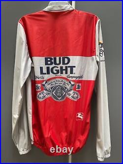 Vintage Giordana Bud Light Eddy Merckx Diadora Cycling Wind Jacket XL (36)