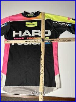 Vintage Haro Old School Classic BMX Bicycle Freestyle Race Jersey GT Neon Sz L