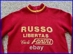 Vintage Italian Merino Wool Blend Casual Cycling Jersey Pullover Size Large L