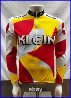Vintage Klein Long Sleeve 1/2-Zip Polyester Cycling Bike Jersey Men's Medium