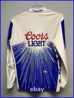Vintage Louis Garneau Coors Light Bicycling Full Zip Cycling Jacket Jersey Med