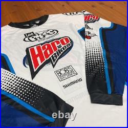 Vintage NO FEAR BMX Jersey Haro Bikes White / Blue Size L