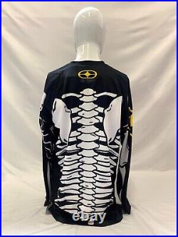 Vintage No Fear Boner Motocross Long Sleeve Jersey Size Med Black & White Moto