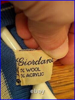 Vintage Rare Giordana Campagnolo World Champion Stripes Wool Long Sleeve Jersey