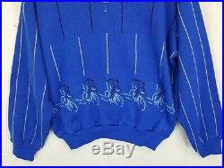 Vintage SMS Santini Long Sleeve Wool Cycling Sweater Jersey Size 3 M L