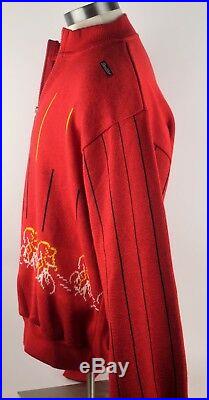 Vintage Santini Long-Sleeve, Red, 80% Wool Cycling Jersey Size 7 / XXL EUC